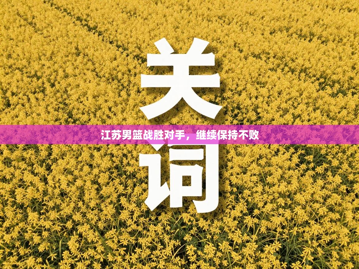 江苏男篮战胜对手，继续保持不败  第1张